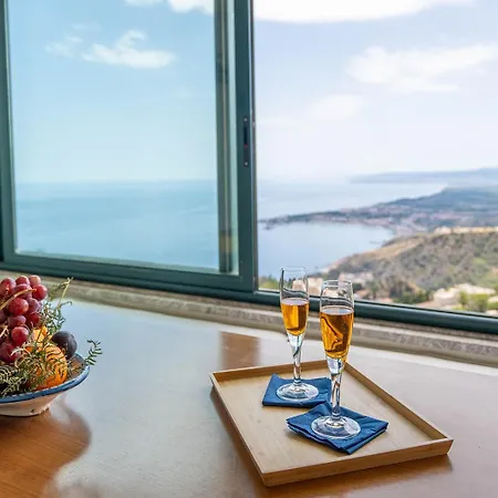 빌라 Marta Luxury Sea View And 타오르미나